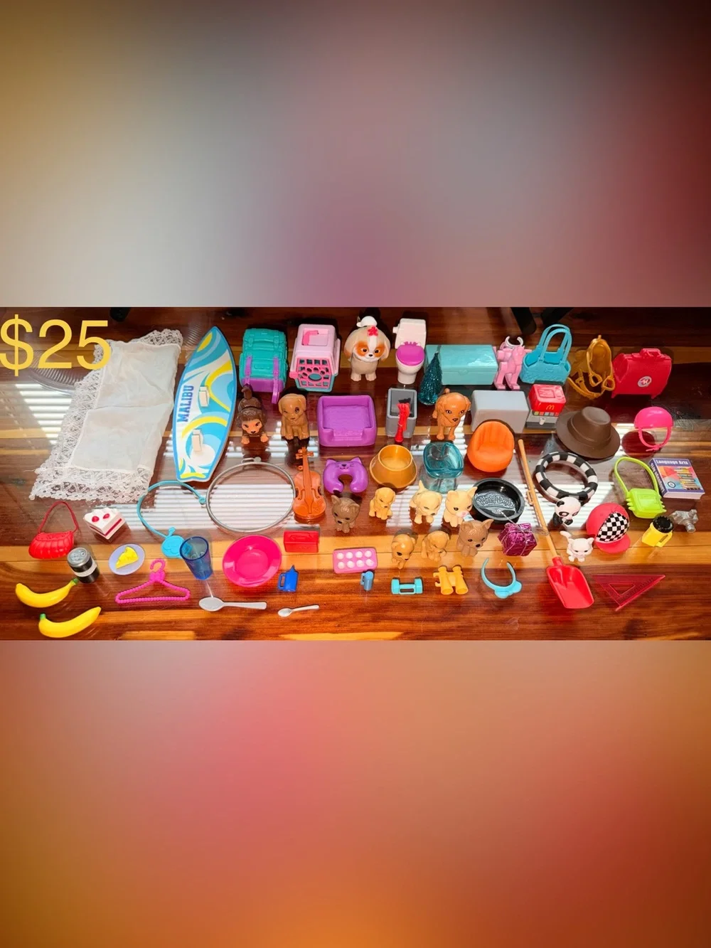 barbie accMini Pet Playset Accessories - Assorted Pink, Purple, Teal, Gold, Brow